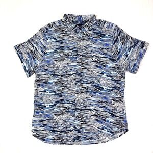 Robert Graham Dartmoor 3XL Tailored Short SleeveButton Down Abstract Print NWT